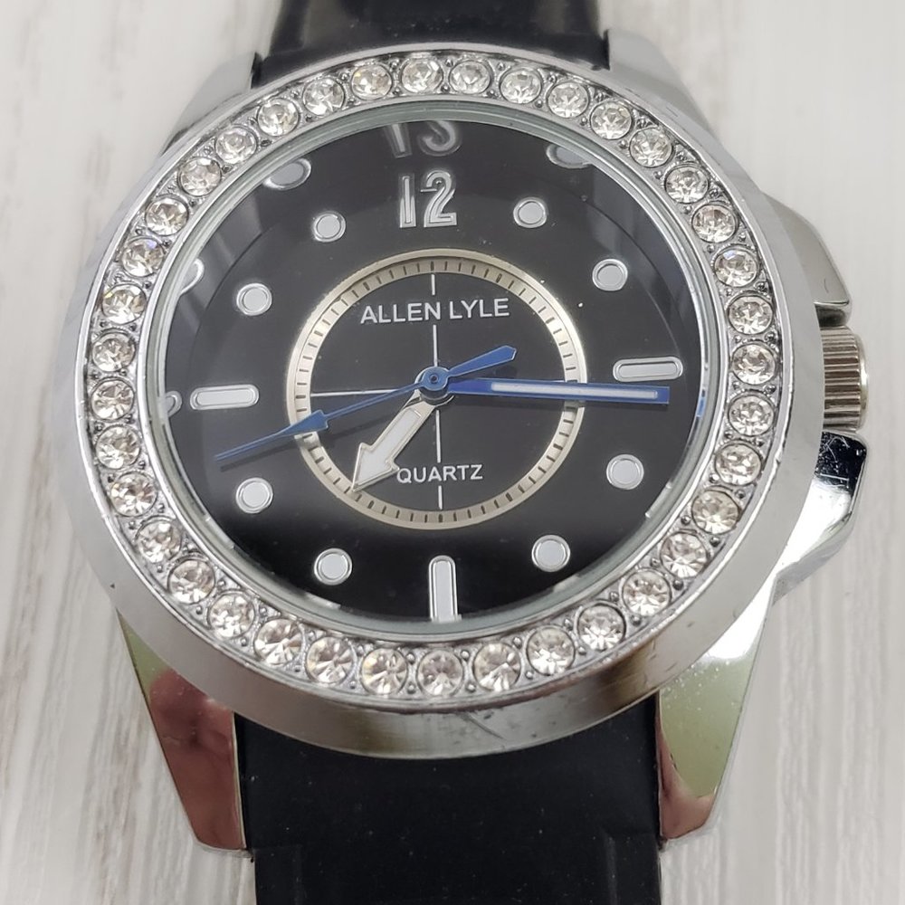 Allen Lyle Black Silicone Round Face Watch Crystal - Picture 6 of 7